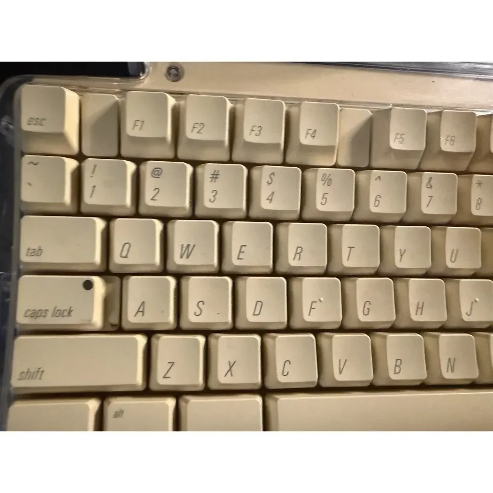Vintage Apple M7803 Pro USB Wired Keyboard Clear White Tested and Working